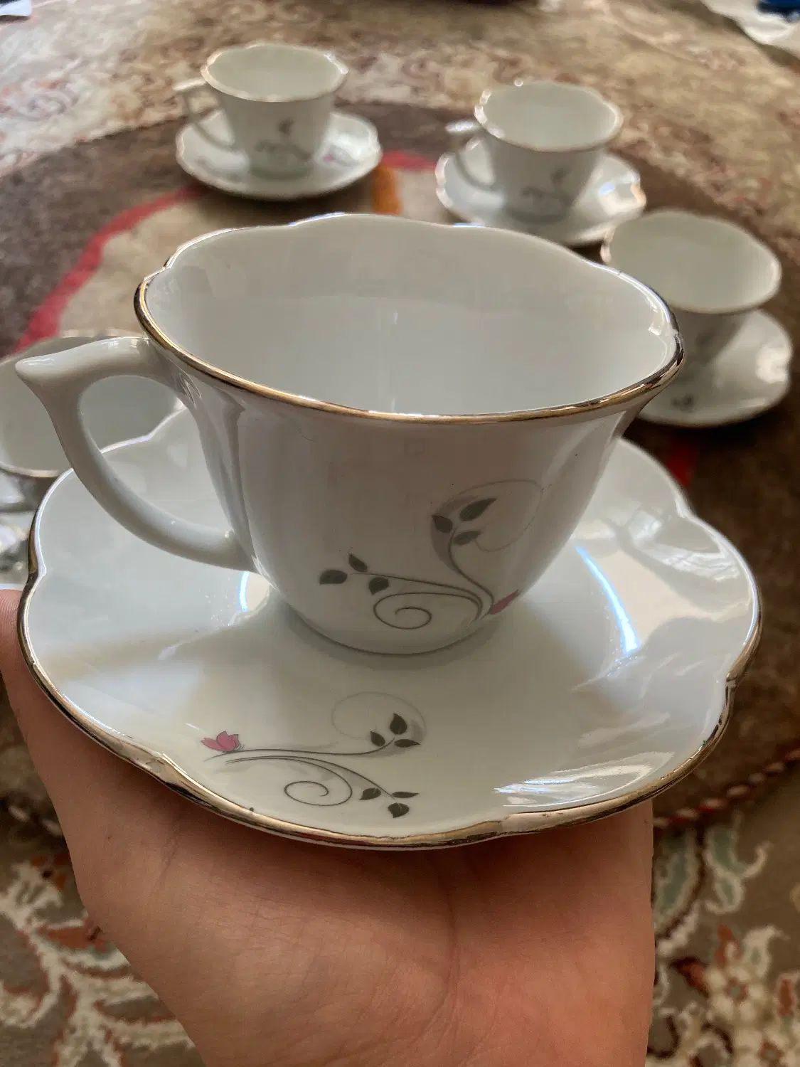 ست برند مقصود فنجان نلبکی با شیرخوری و قندان|ظروف سرو و پذیرایی|تهران, ارم|دیوار