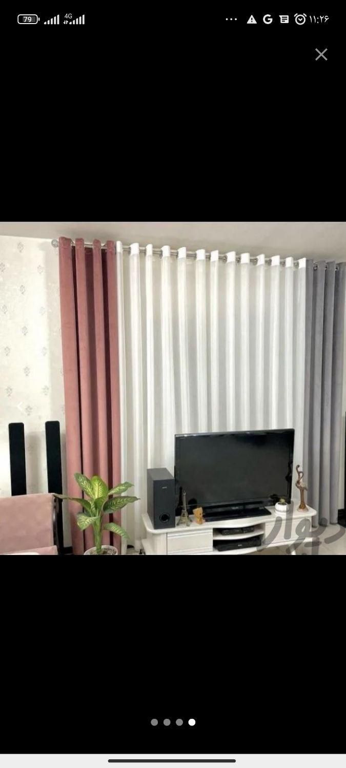 پرده پانچ پرده مینیمال با نمونه پارچها در منزل یا|پرده، رانر، رومیزی|اصفهان, عطار نیشابوری|دیوار