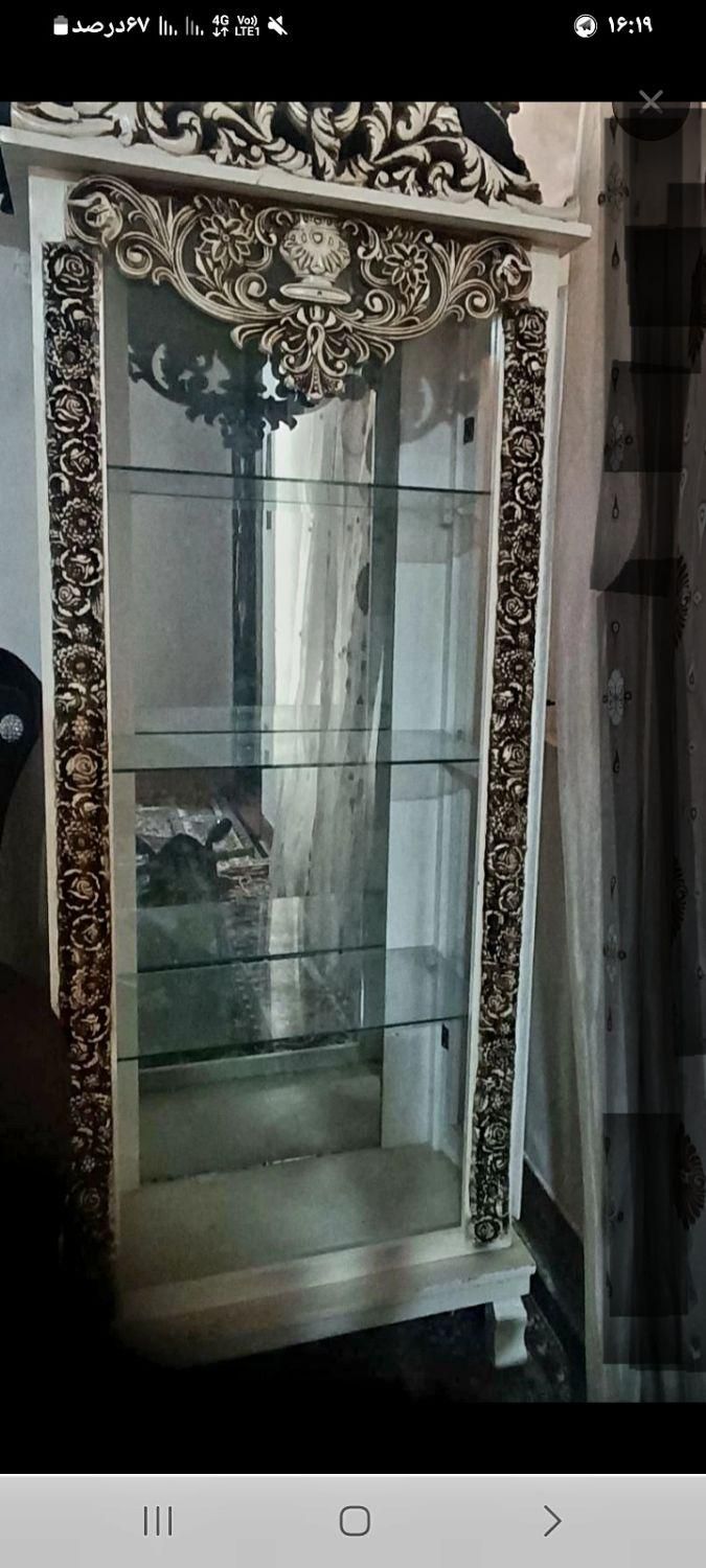 بوفه سفید استخوانی|بوفه، ویترین، کنسول|اسلام‌‌آباد غرب, |دیوار