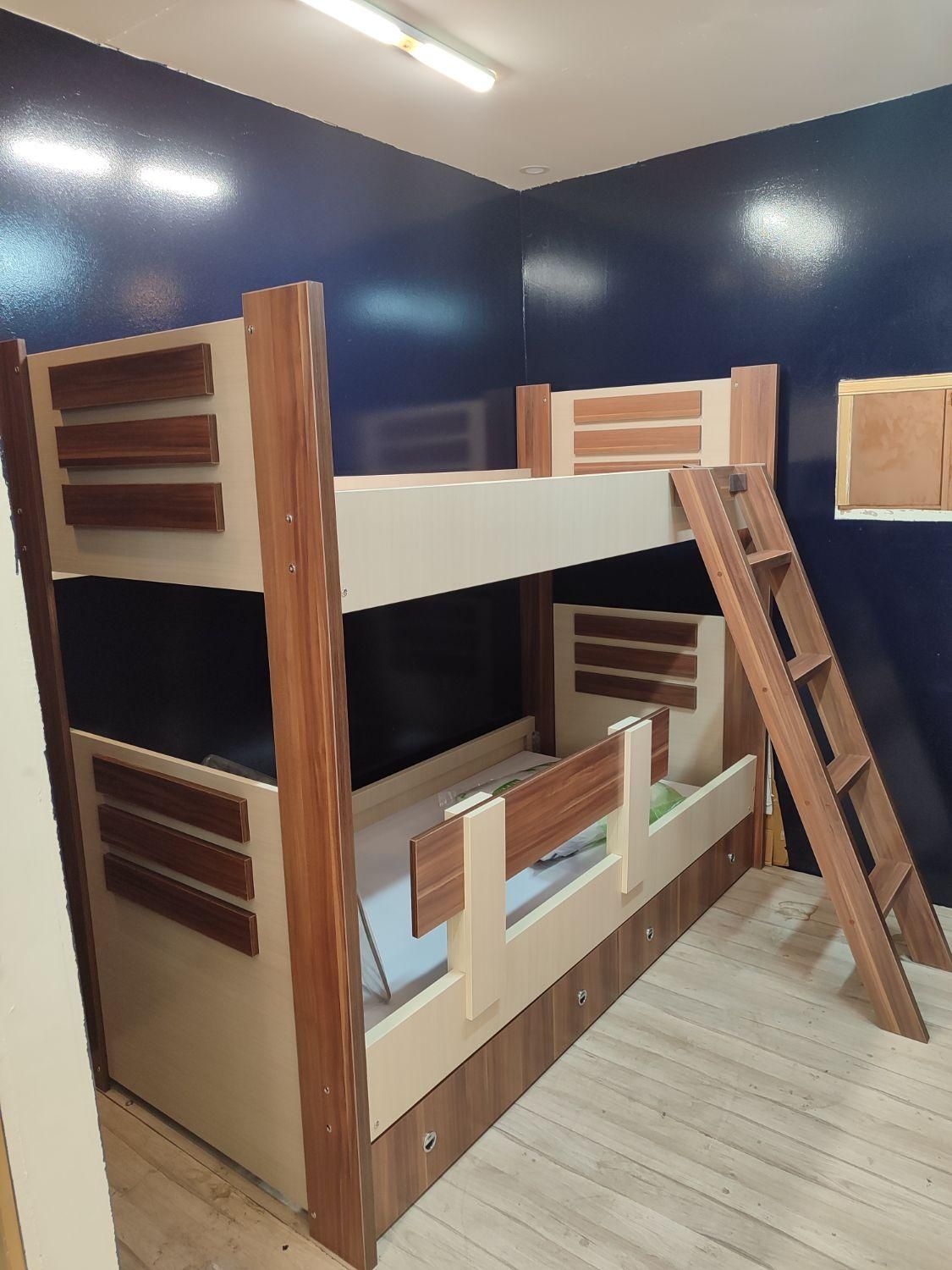 تخت 2طبقه پله ایی شرکتی|تخت و سرویس خواب|قزوین, |دیوار