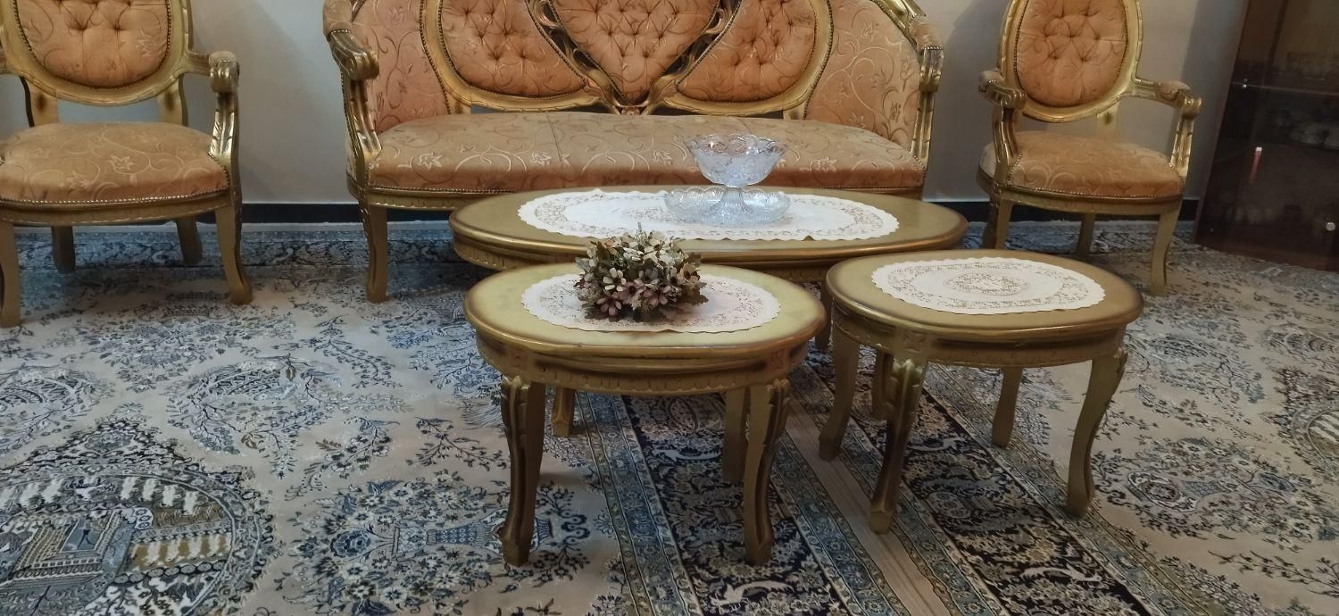 مبلمان 9نفره به همراه میز وسط و دوعسلی و دو بوفه|مبلمان خانگی و میز عسلی|دزفول, |دیوار