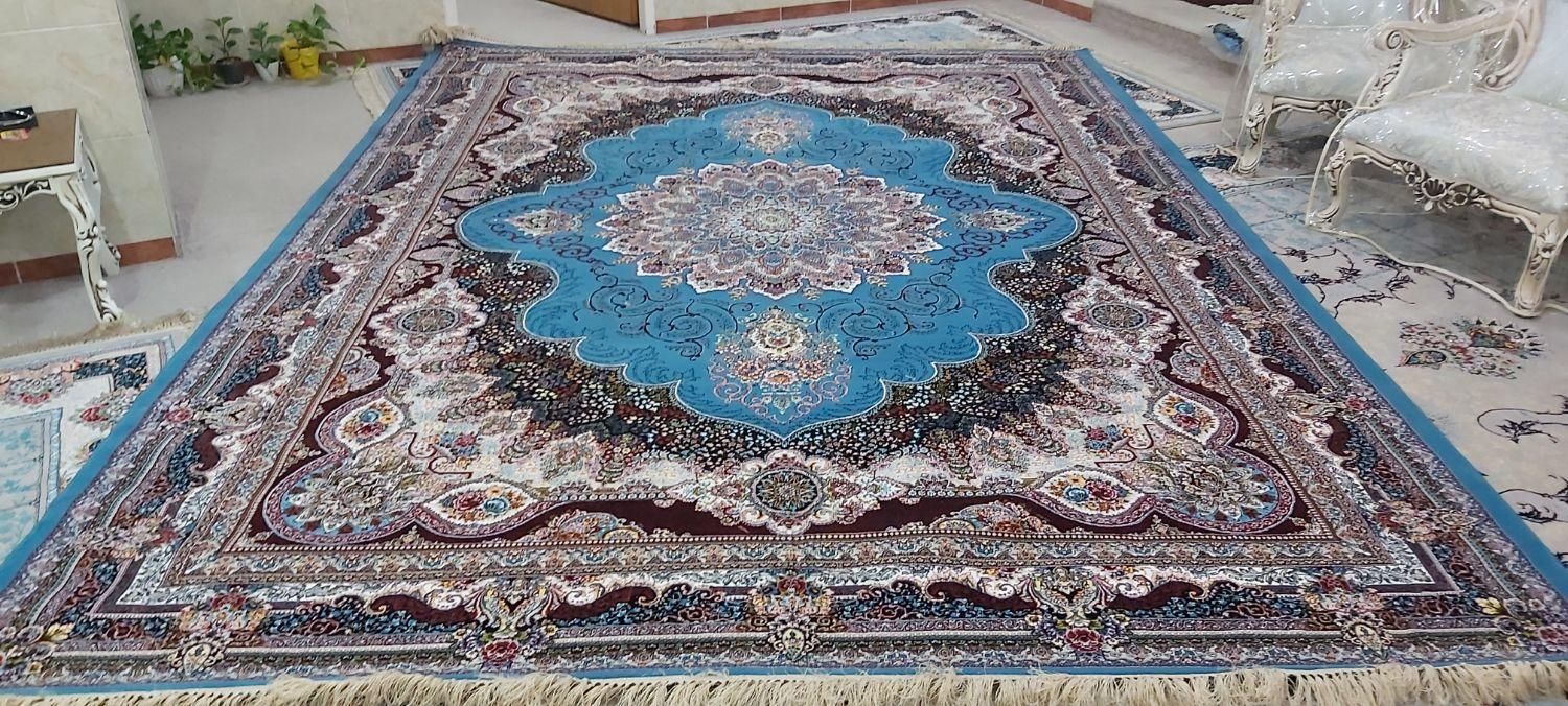 دو تخته فرش 12 متری دستباف گونه نگین یاقوت مشهد نو|فرش|اهواز, پادادشهر|دیوار