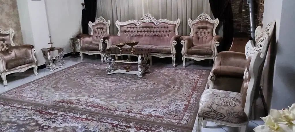 سرویس مبلمان ۹نفره کاملا سالم|مبلمان خانگی و میز عسلی|کرج, شهرک اوج|دیوار