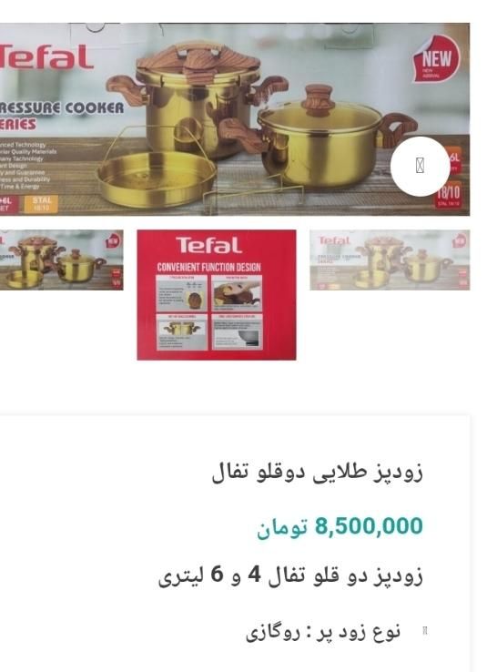 زودپز تفال فرانسه|ظروف پخت‌وپز|شیراز, زرگری|دیوار