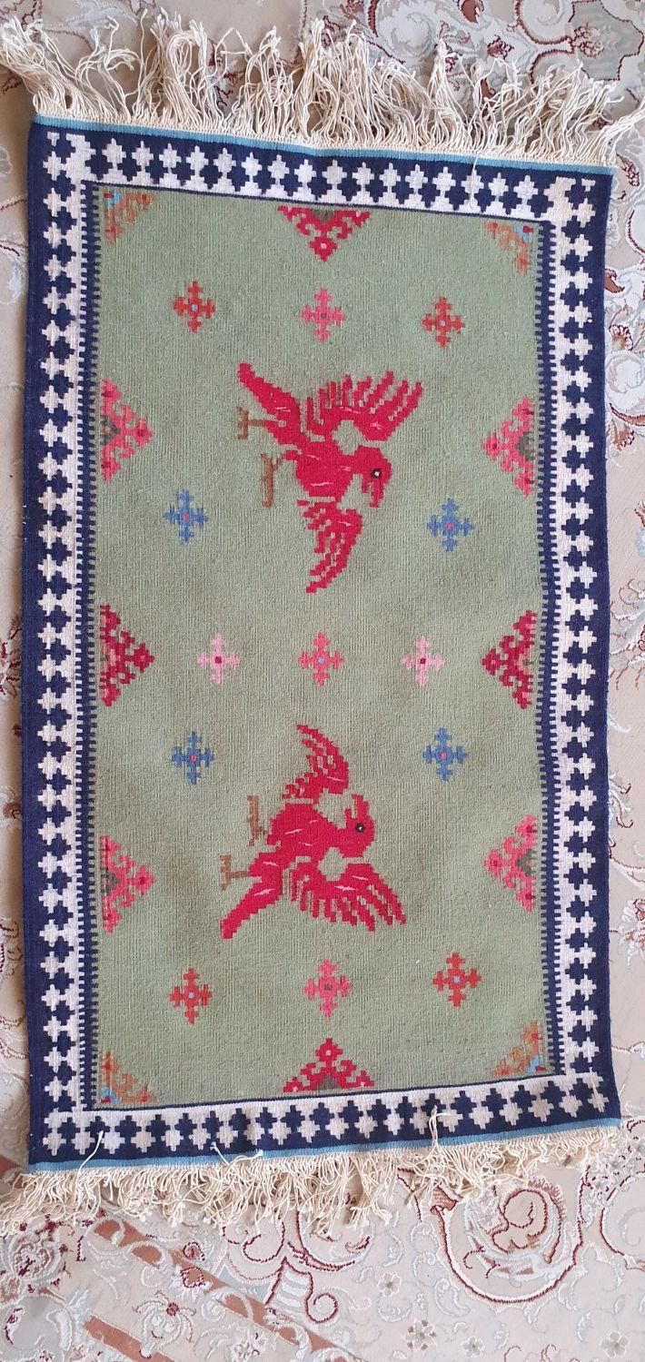 گلیم دست بافت سوزنی،پشم گوسفند بختیاری|گلیم، جاجیم، گبه|اصفهان, همت‌آباد|دیوار