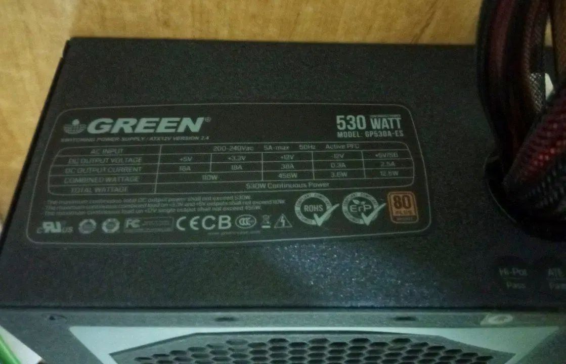 پاور کامپیوتر گرین ۵۳۰ وات Green مدل GP530A-ES|قطعات و لوازم جانبی رایانه|کرج, ساسانی (قلمستان)|دیوار