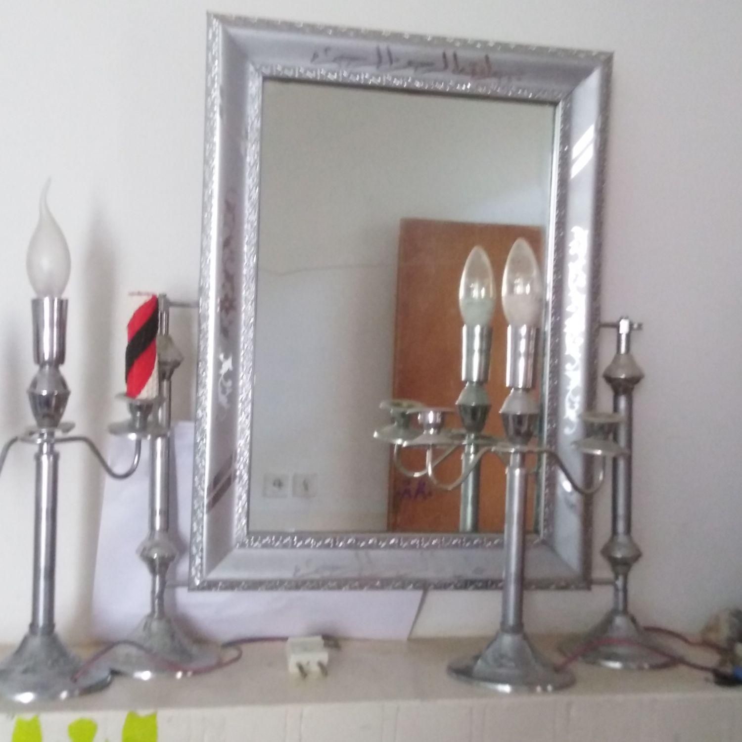 آینه وشمعدان|صنایع دستی و سایر لوازم تزئینی|فسا, |دیوار