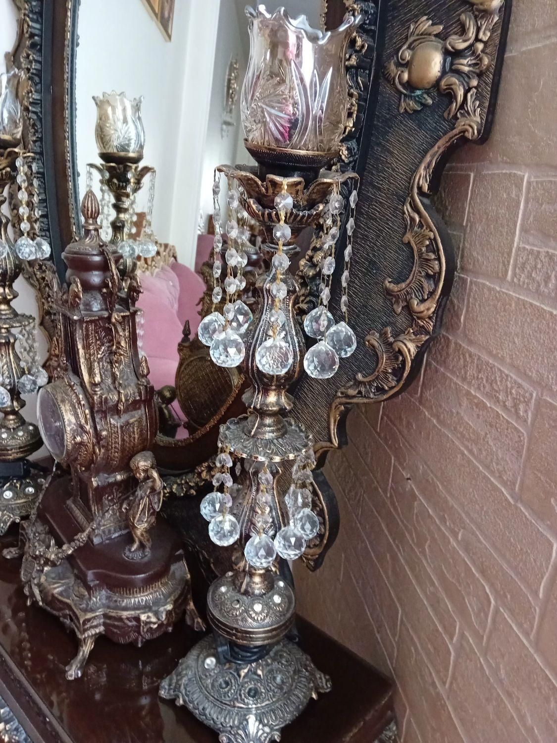 سرویس آینه وشمعدان وساعت|بوفه، ویترین، کنسول|تهران, نارمک جنوبی|دیوار