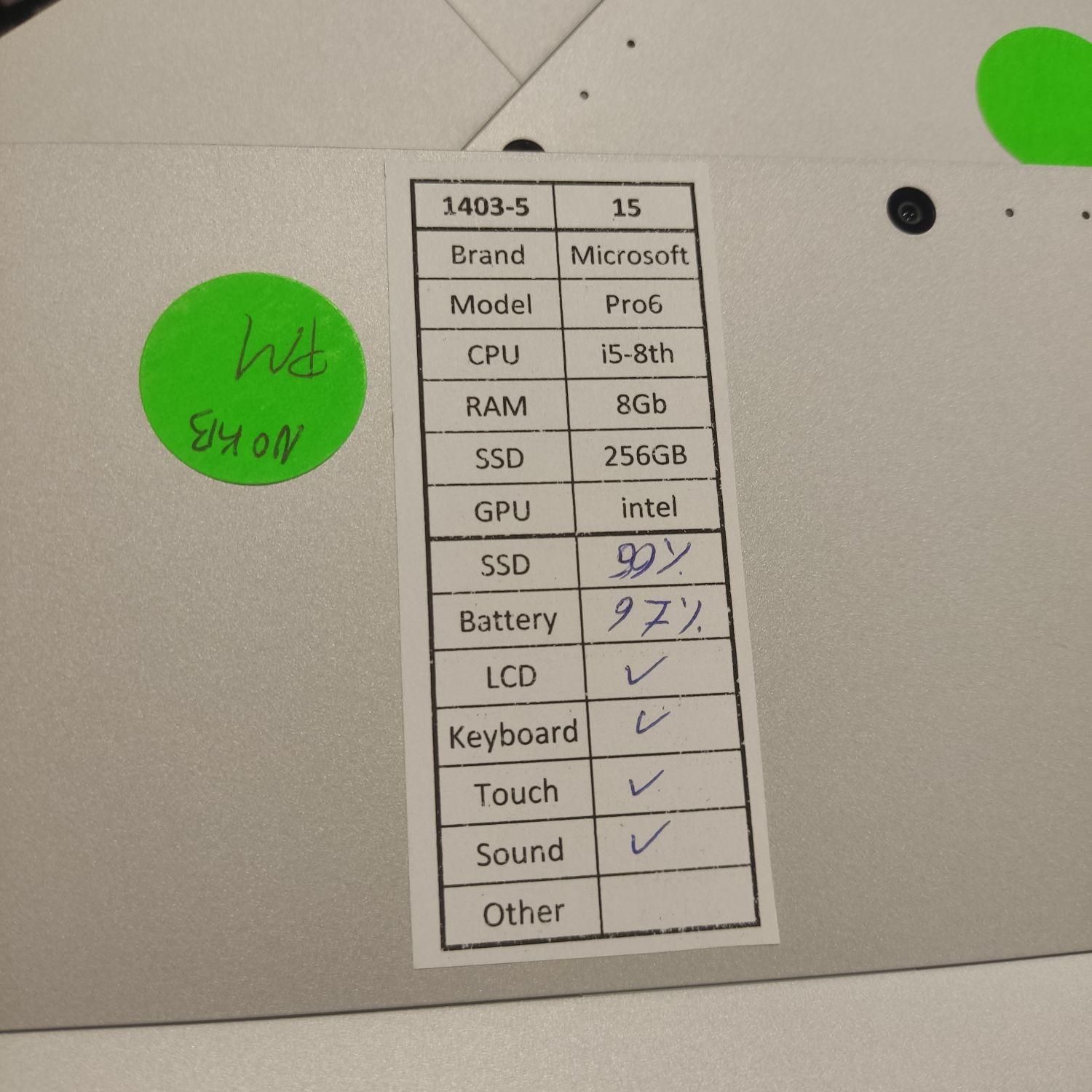 pro6 i5 8 256 سرفیس پرو ۶|رایانه همراه|تهران, فلسطین (میدان انقلاب)|دیوار