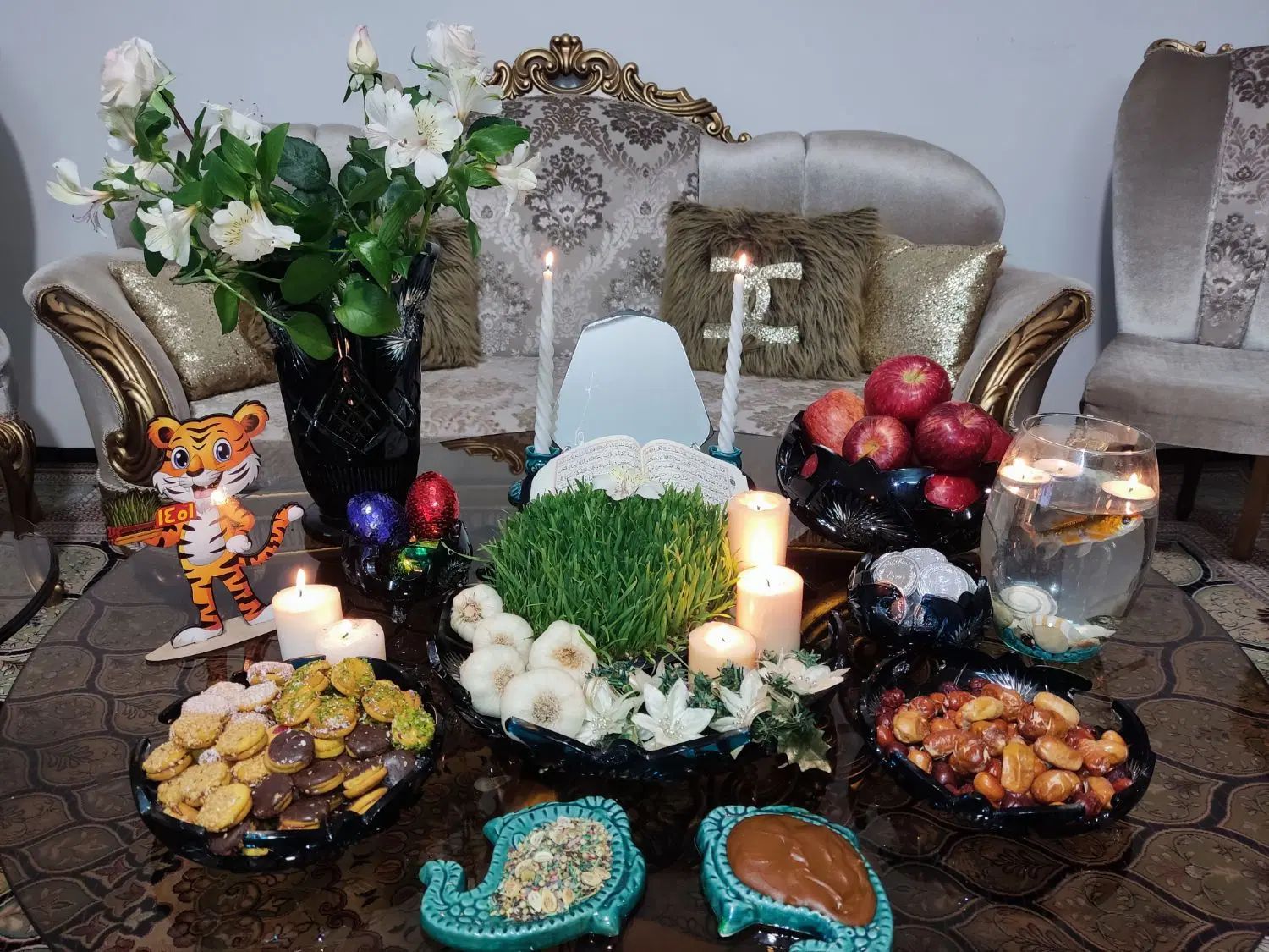 مبلمان سالم ۱۴ نفره|مبلمان خانگی و میز عسلی|مشهد, آیت الله کاشانی|دیوار