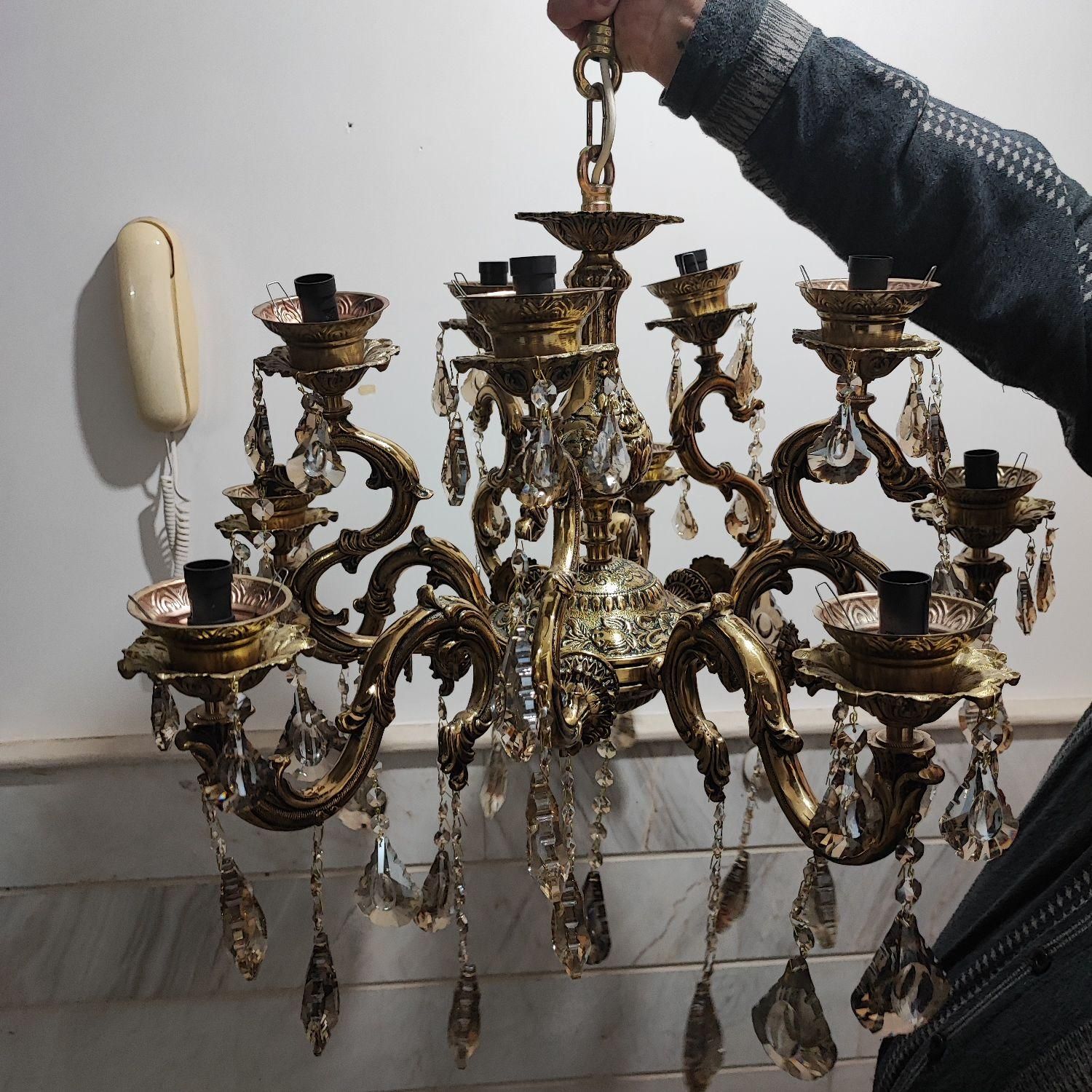 برنز|لوستر و چراغ آویز|ساوه, |دیوار