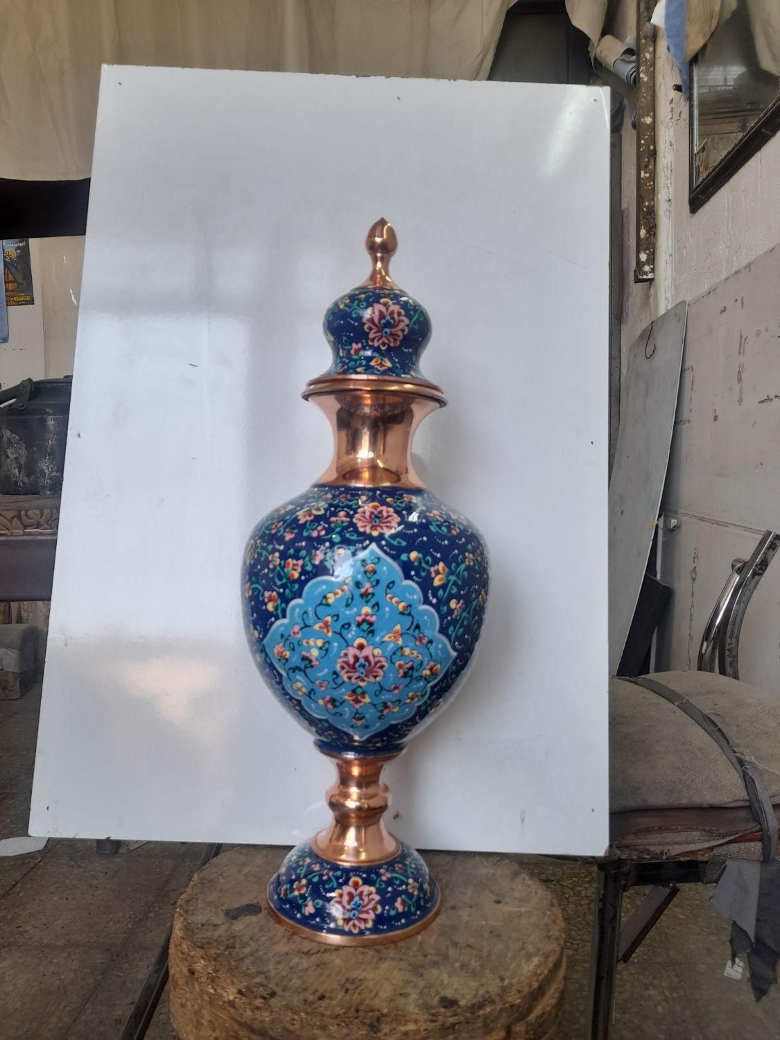 دوعدد شکلات خوری مسی مینا کاری|صنایع دستی و سایر لوازم تزئینی|اصفهان, خانه اصفهان|دیوار