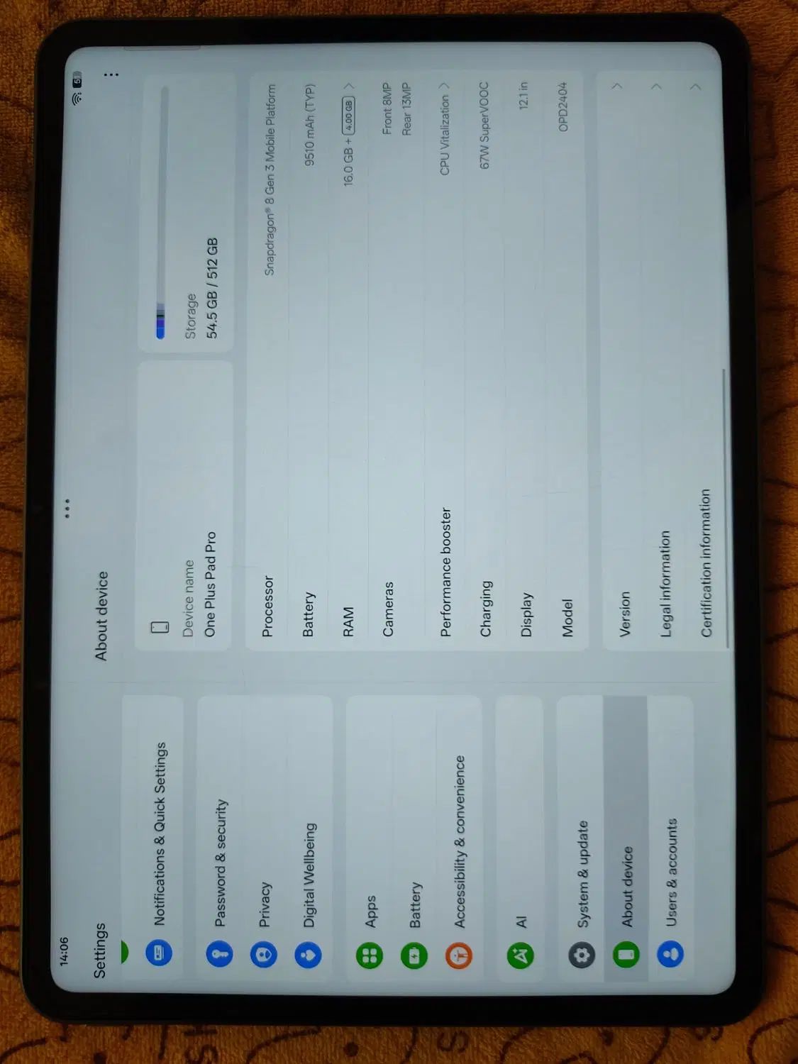 فروش تبلت One Plus Pad Pro|تبلت|مشهد, گلشور|دیوار