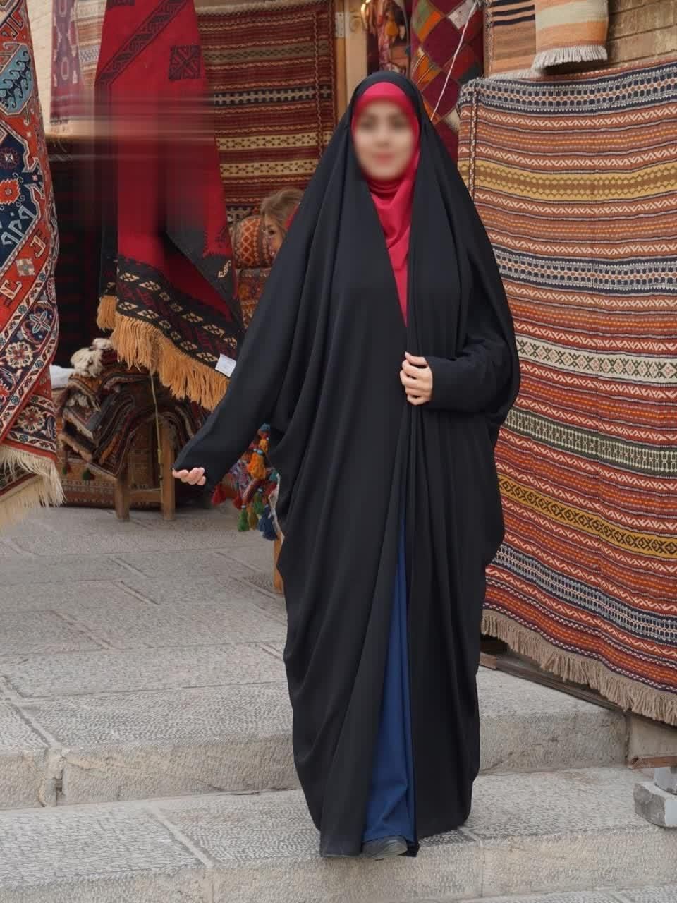 چادر مشکی عبایی جده دانشجویی سنتی کد 78Bn|لباس|خوی, |دیوار