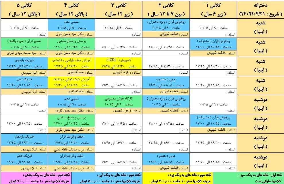 کلاس های هنری و ورزشی و قرآنی ایلیا در قزوین|خدمات آموزشی|قزوین, |دیوار