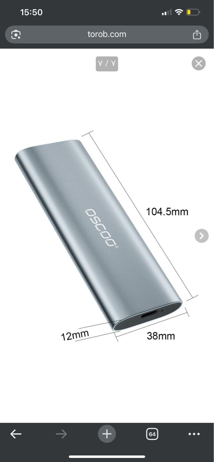 حافظه SSD اکسترنال 1 ترابایت OSCOO|قطعات و لوازم جانبی رایانه|رشت, گلباغ نماز|دیوار
