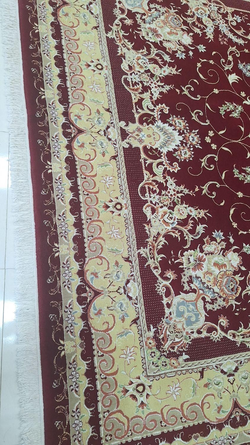 یک تخته فرش12متری تمام نخ کرم زرشکی|فرش|ایلام, |دیوار