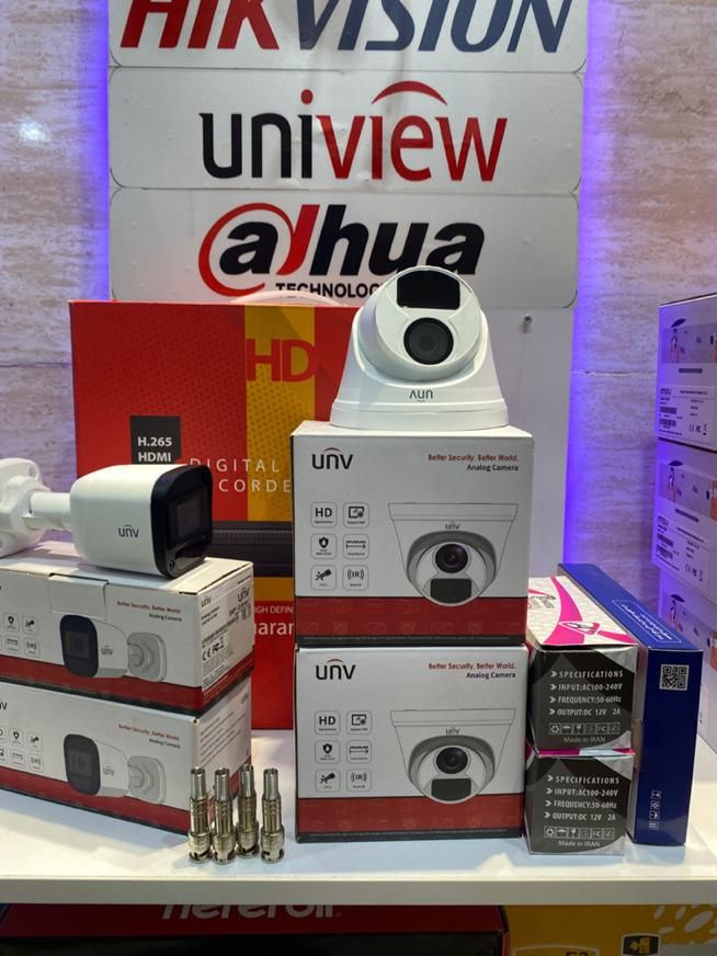 پک دو دوربین مداربسته برند معتبر UNV|دوربین مداربسته|پرند, فاز ۱|دیوار