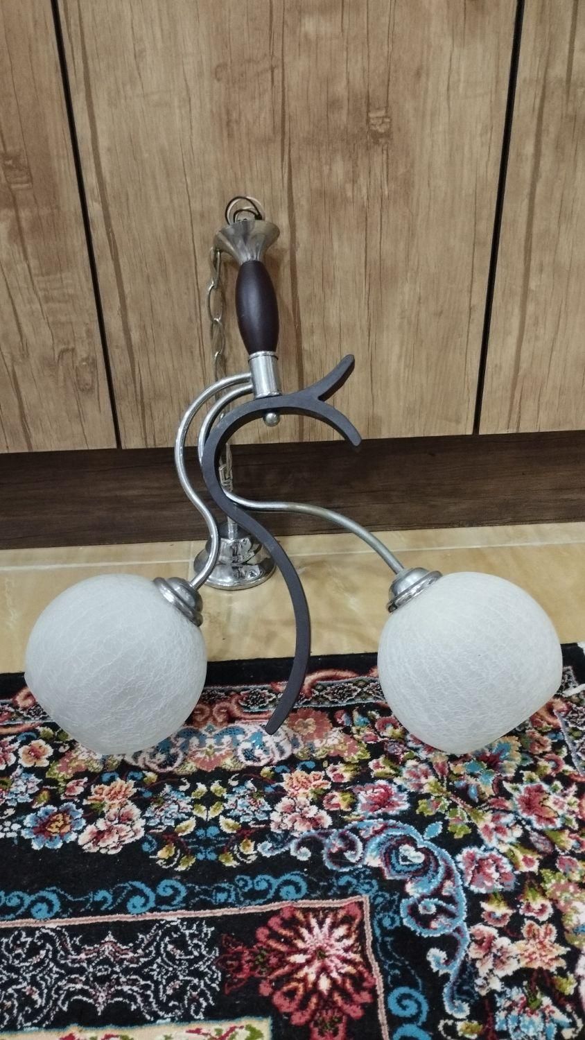 چهار عدد لوستر دو شاخه ای تمیز درحد نو|لوستر و چراغ آویز|اهواز, کوروش|دیوار