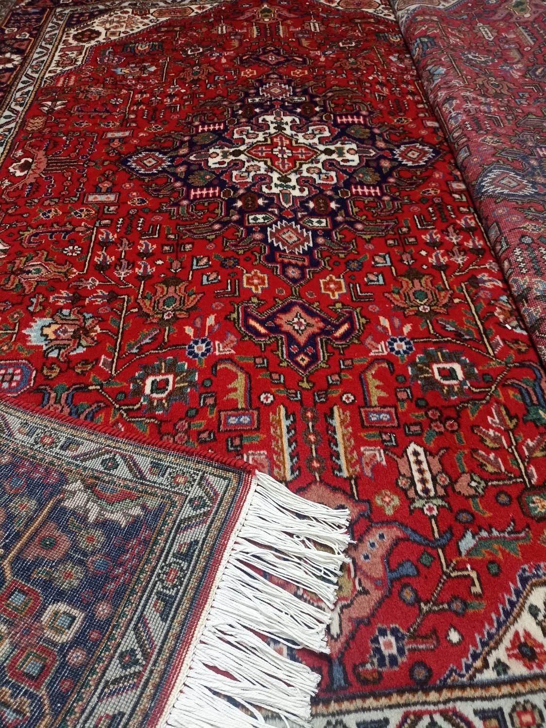 جفت شیش متری دستباف طرح قبا بناب برابرنو|فرش|خوی, |دیوار