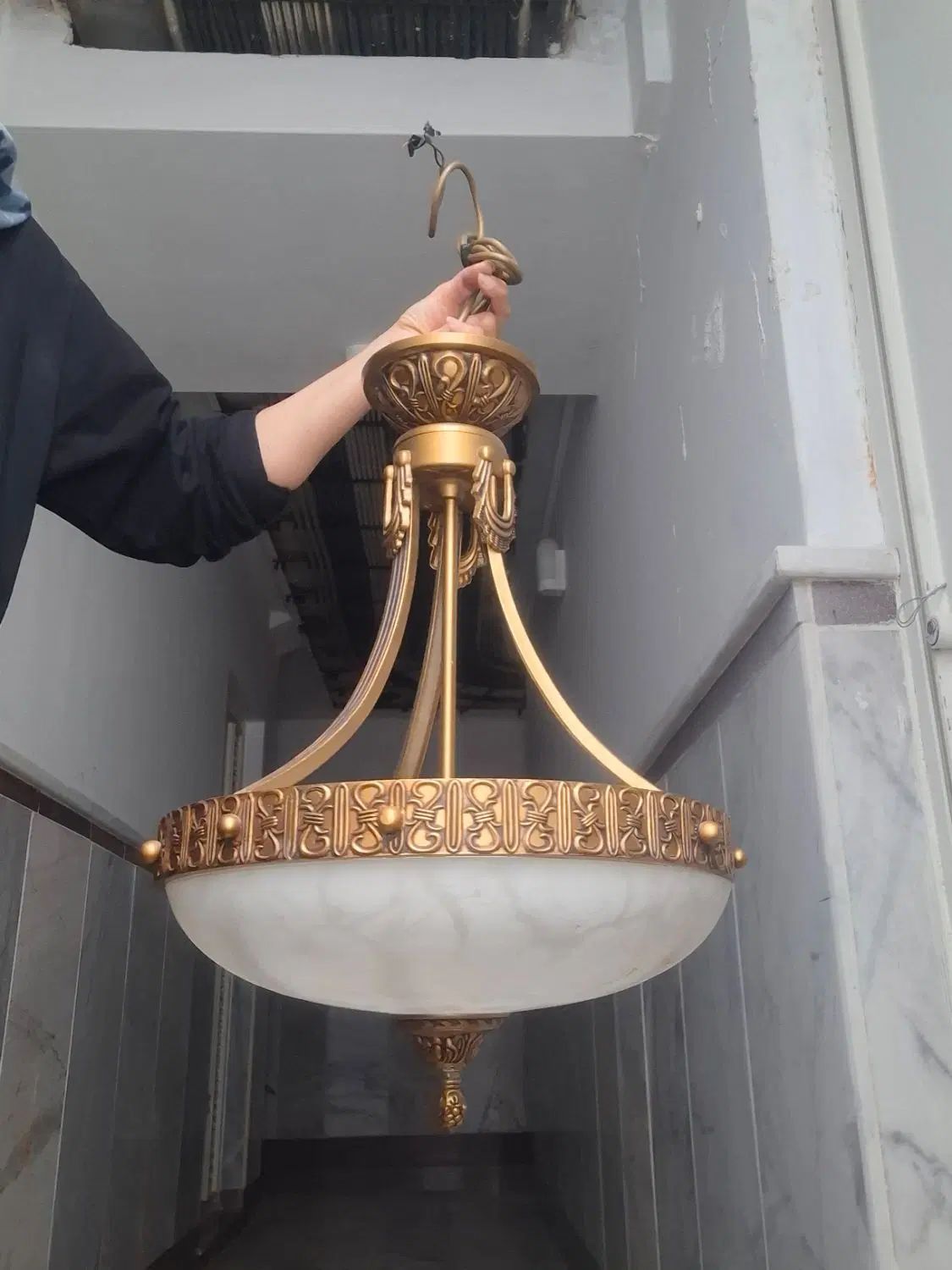 لوستر حبابی طرح برنز|لوستر و چراغ آویز|تهران, نیاوران|دیوار