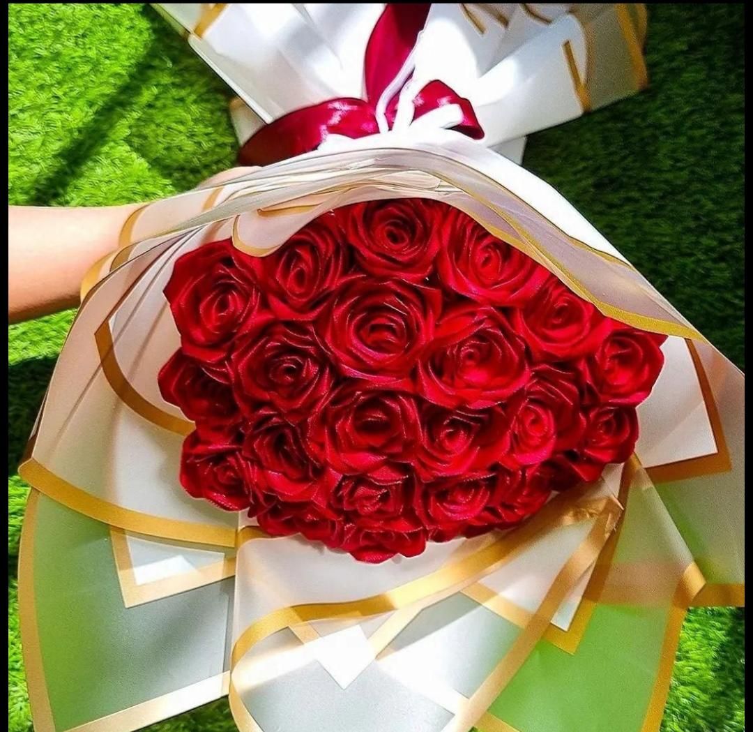 گل رز روبانی،باکس گل،دسته گل|گل مصنوعی|کرج, شهر جدید اندیشه|دیوار