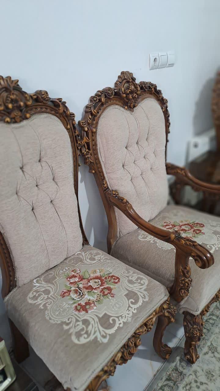 مبل سلطنتی (نیمه استیل)|مبلمان خانگی و میز عسلی|شهریار, |دیوار