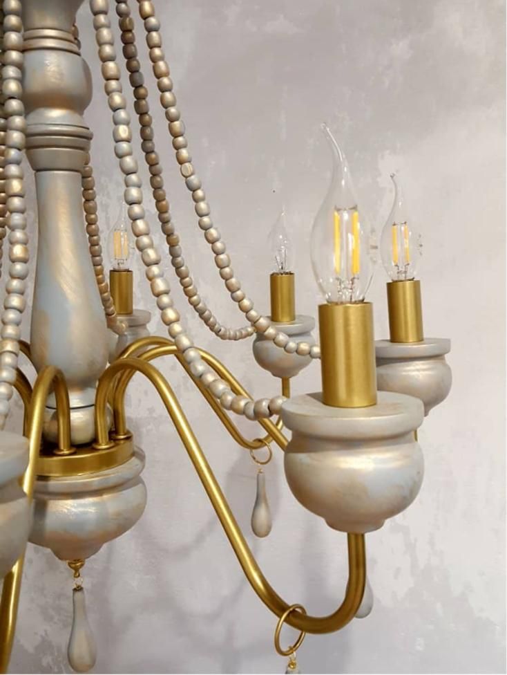 لوستر رستیک 8 شاخه بزرگ رنگ پتینه تاینا|لوستر و چراغ آویز|مشهد, شهرک رازی (شهرک غرب)|دیوار