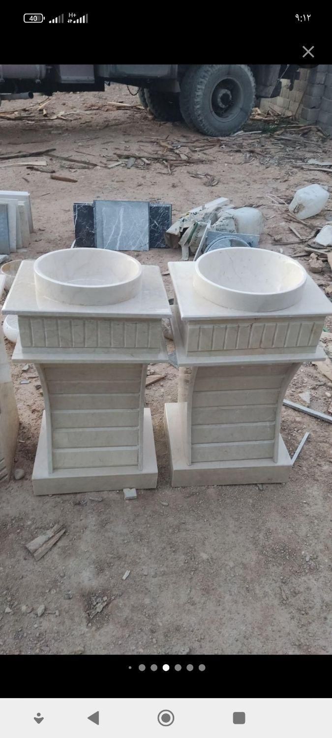 تولید روشویی سنگی با سنگ مرمریت|لوازم سرویس بهداشتی|شیراز, گچی|دیوار