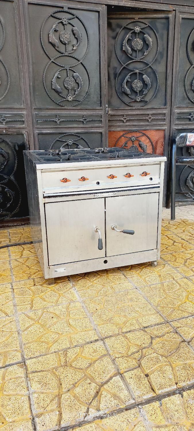 اجاق گاز فر دار چهار شعله تمام استیل درحد آکبند|کافی‌شاپ و رستوران|نسیم‌شهر, |دیوار