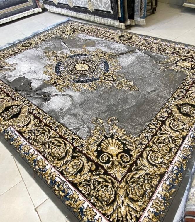 فرش ورساچه طوسی طلاکوب ۱۲ متری|فرش|بومهن, |دیوار