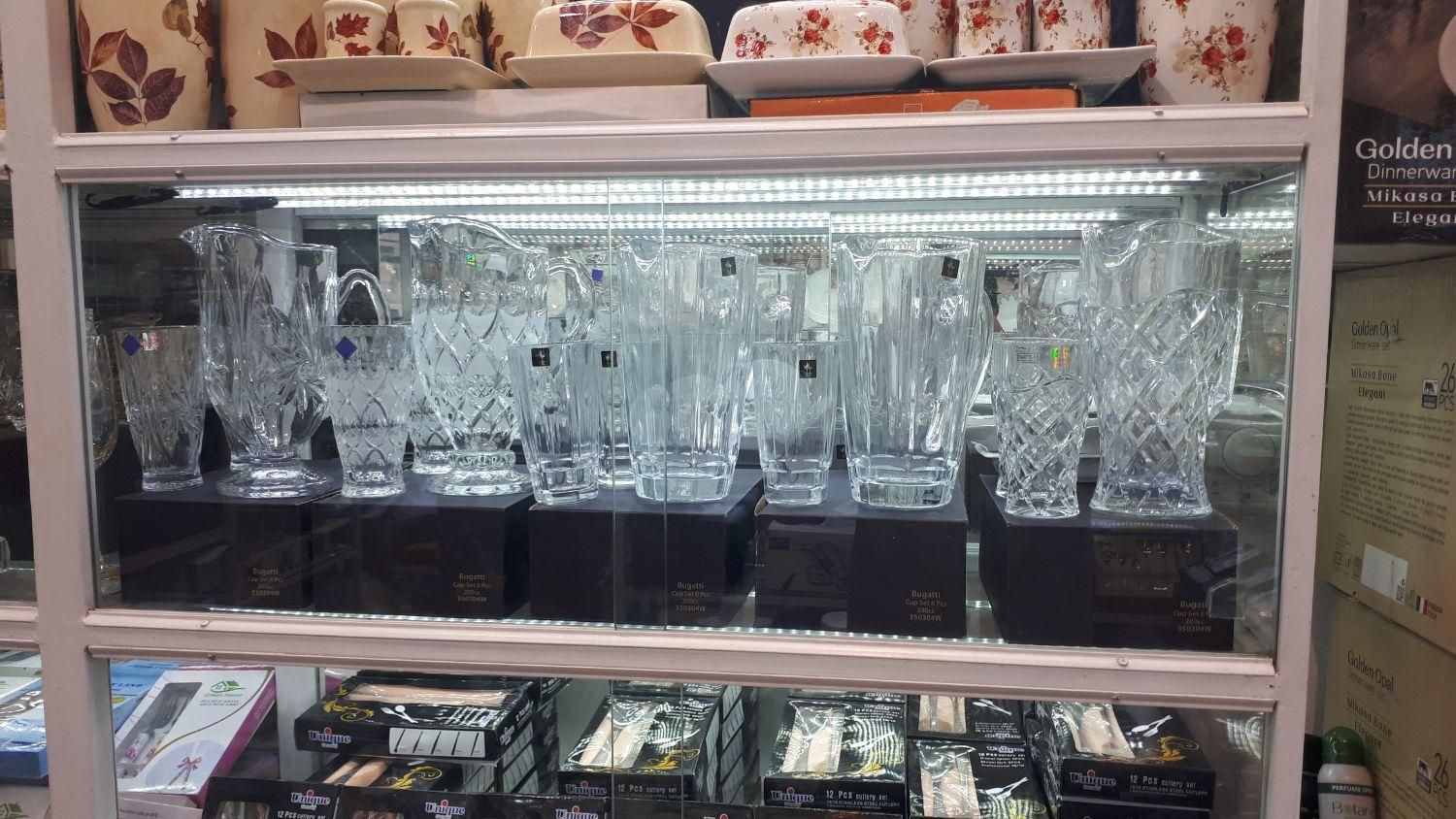 پارچ و لیوان کریستال|ظروف سرو و پذیرایی|شیراز, شاهچراغ|دیوار