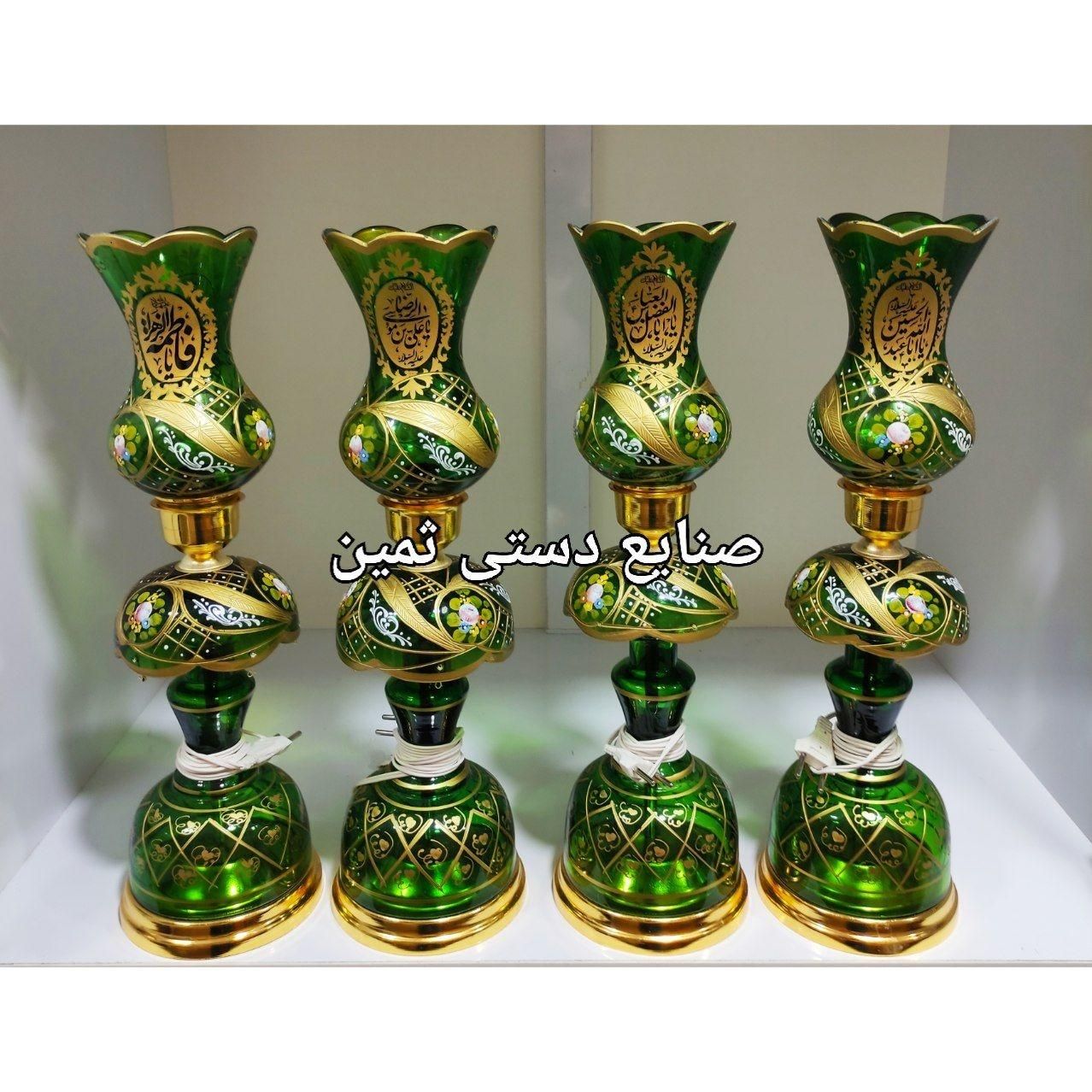 چراغ لاله عباسی شمعدان مذهبی اسما متبرکه|صنایع دستی و سایر لوازم تزئینی|شیراز, بازار|دیوار