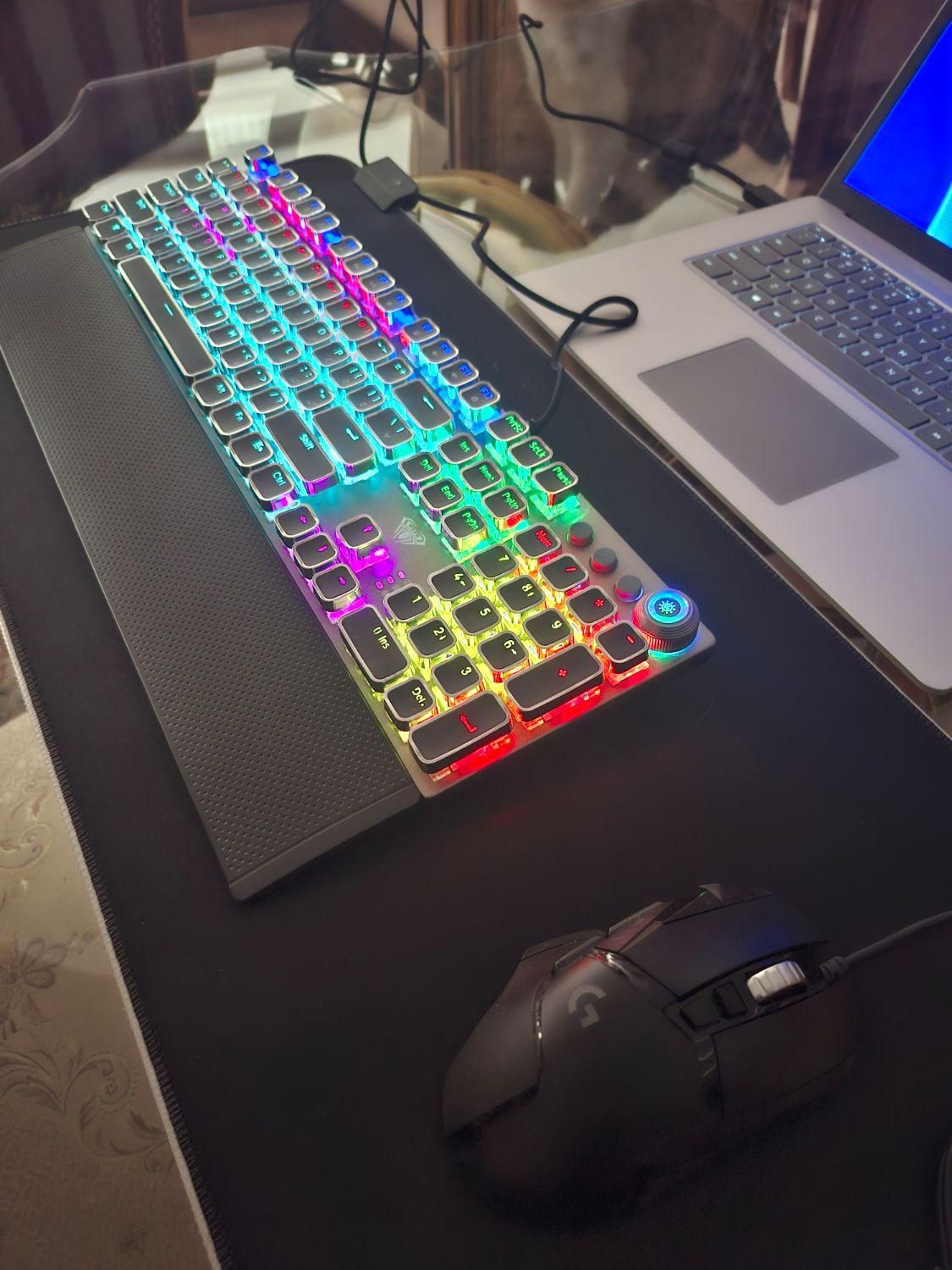 موس و کیبورد گیمینگ با ماوس پد RGB|قطعات و لوازم جانبی رایانه|تهران, صادقیه|دیوار