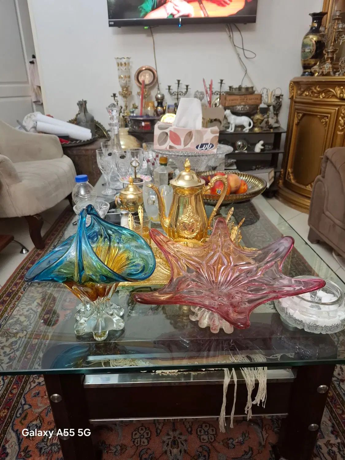 دو عدد کریستال رنگی چک|ظروف سرو و پذیرایی|تهران, امیر بهادر|دیوار