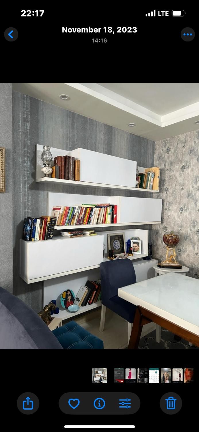 کتابخانه ودکور|کتابخانه، شلف، قفسه‌های دیواری|رشت, رشتیان|دیوار