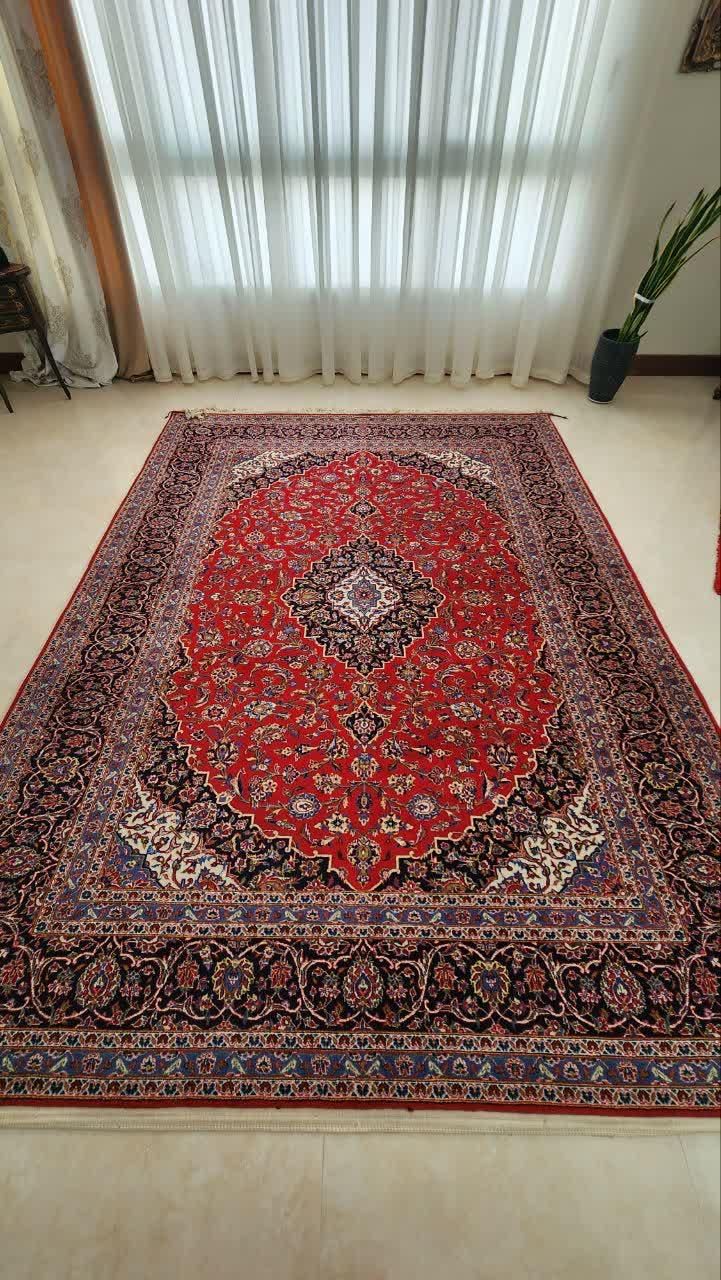 فرش دستباف 9 متری کاشان لاکی قطبی|فرش|تهران, مهران|دیوار