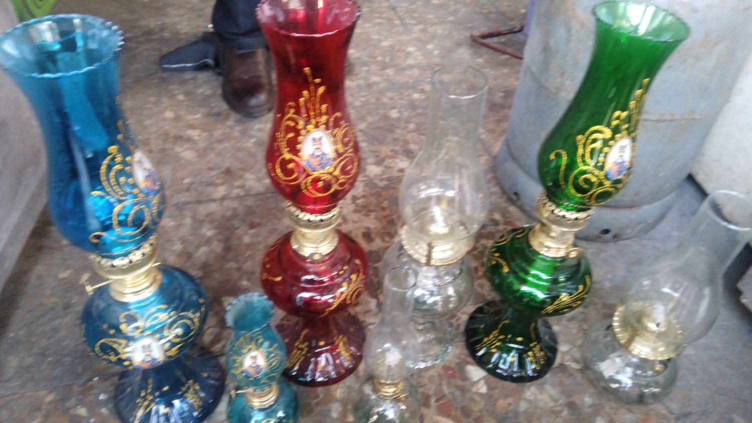 چراغ نفتی سالم همراه نفت در سایز ها ورنگ های مختلف|ریسه و چراغ تزئینی|رشت, سلیمانداراب|دیوار