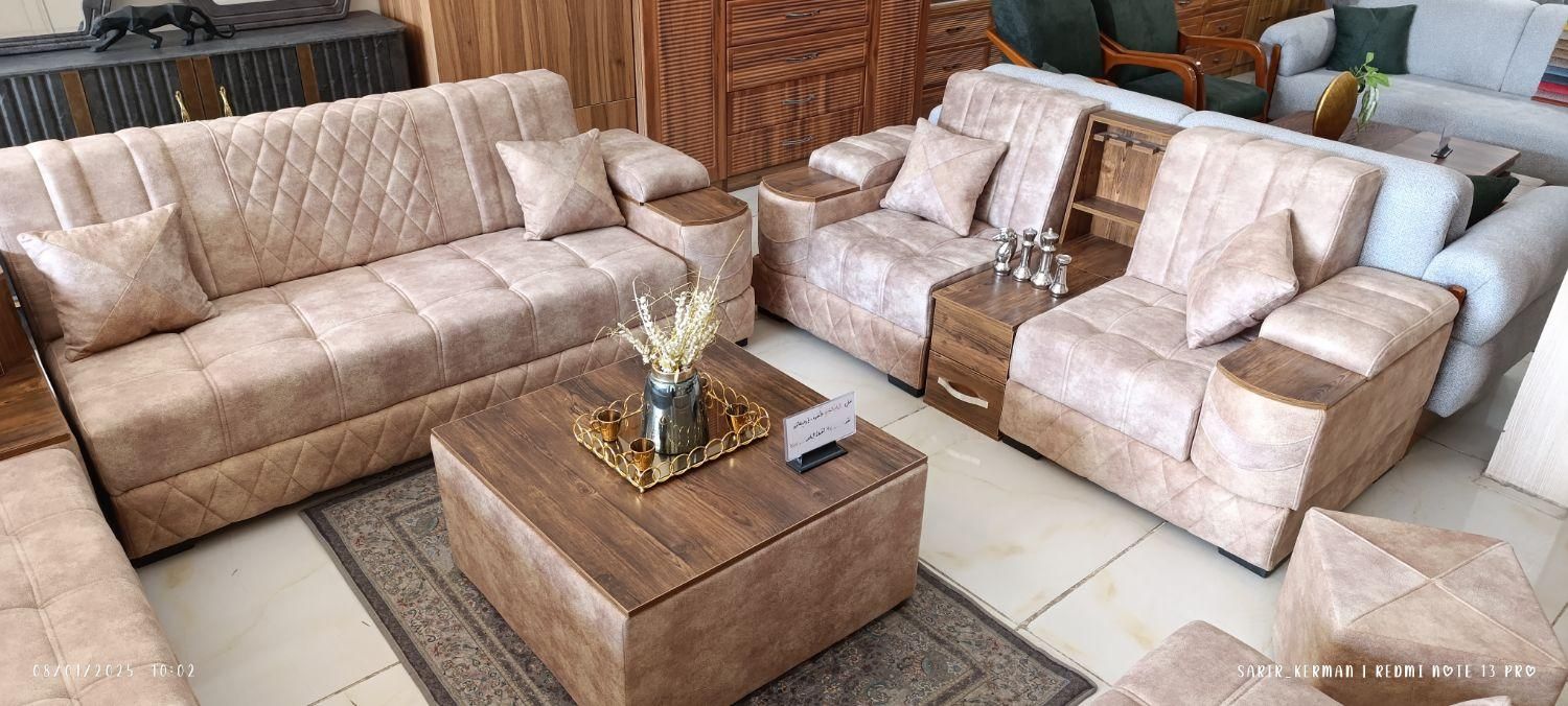 مبل ال ایتالیایی با دو سال ضمانت کتبی/مبل سریر|مبلمان خانگی و میز عسلی|کرمان, |دیوار