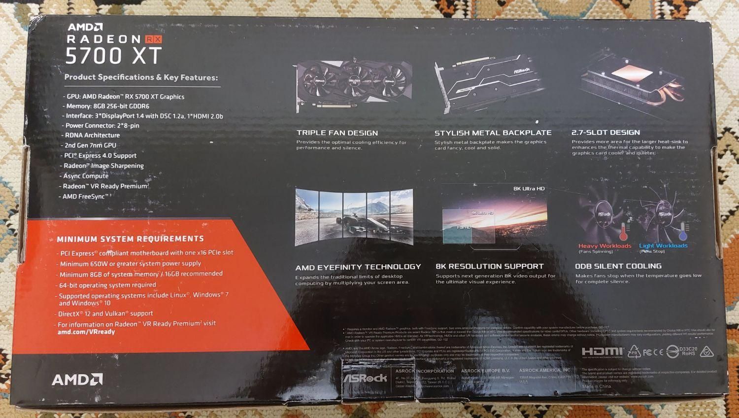 کارت گرافیک RX 5700 XT هشت گیگ GDDR6 گیمینگ|قطعات و لوازم جانبی رایانه|تاکستان, |دیوار