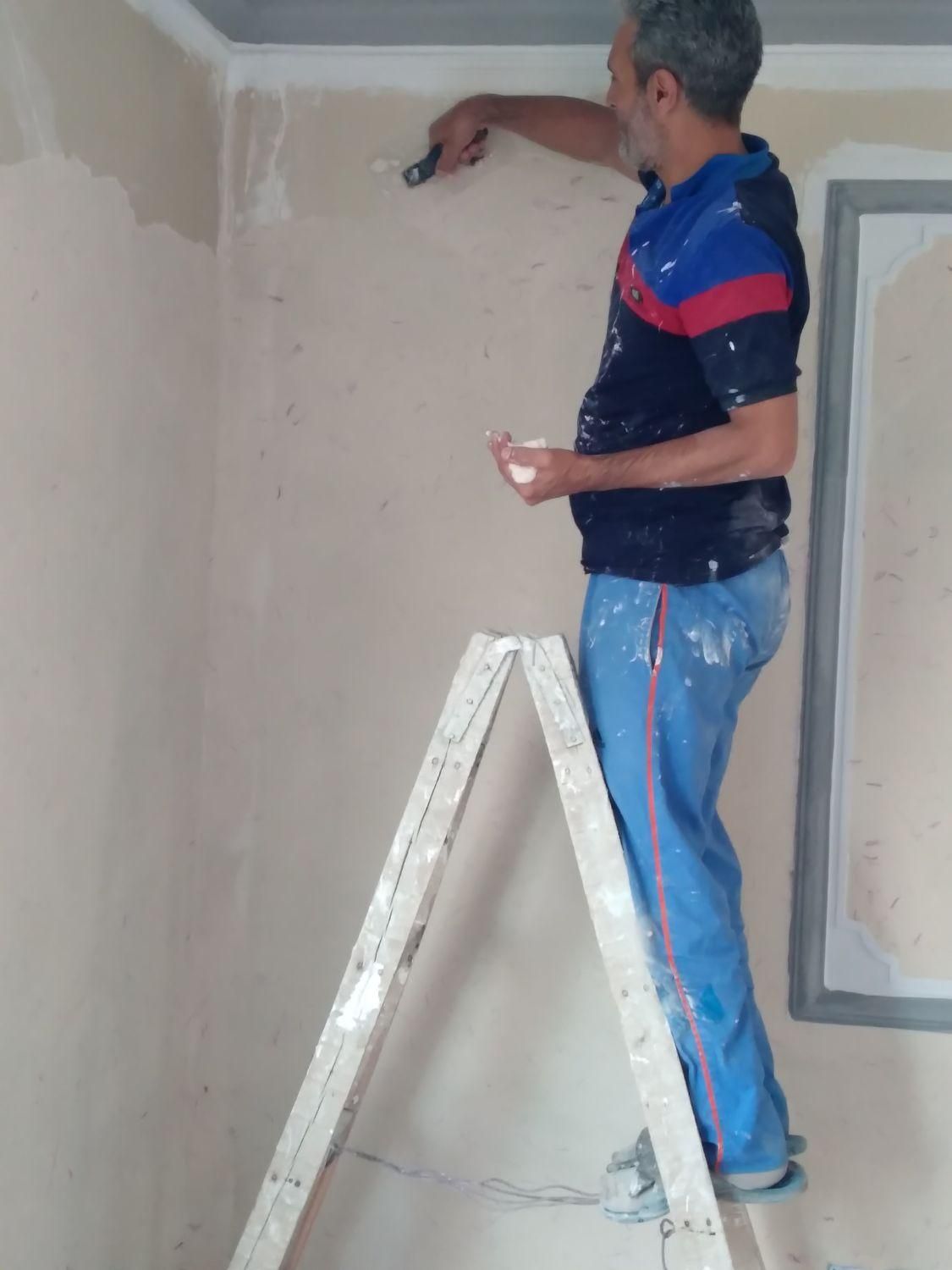 نقاشی ساختمان با کمترین هزینه و بهترین کیفیت|خدمات پیشه و مهارت|رباطکریم, رباطکریم|دیوار