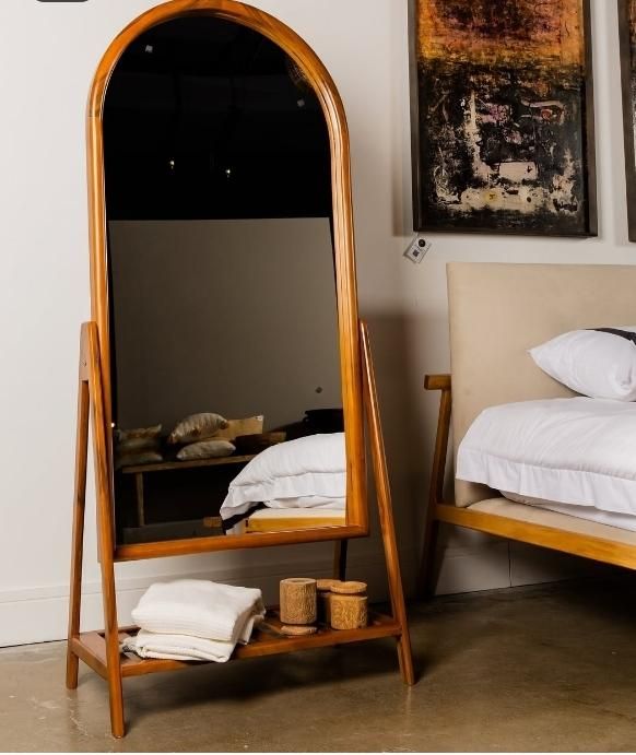 آینه قدی با استند چوبی مناسب فضای کم|آینه|بندرعباس, |دیوار