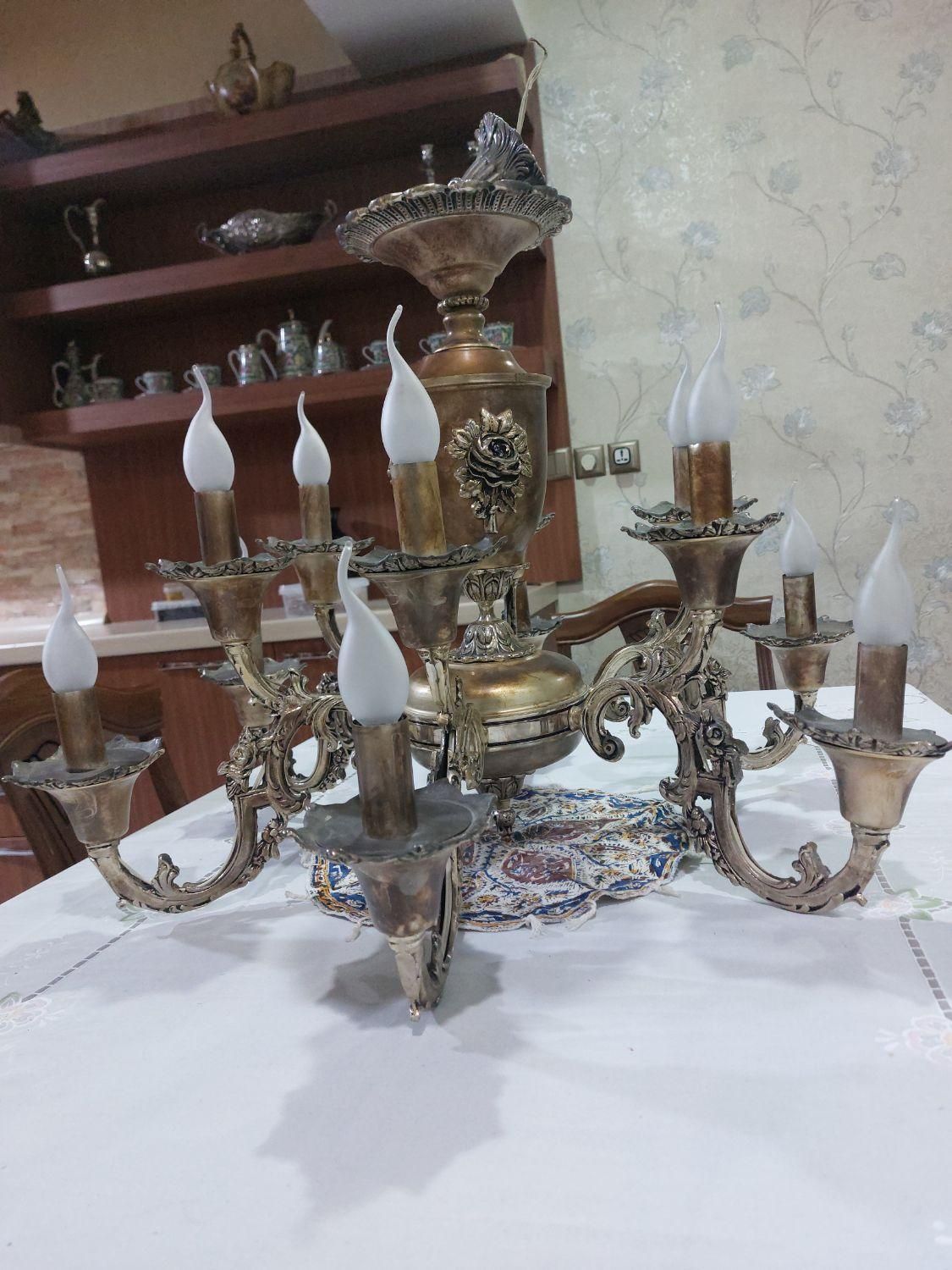 لوستر  برنجی ۶ شاخه|لوستر و چراغ آویز|نجف‌آباد, طالقانی|دیوار