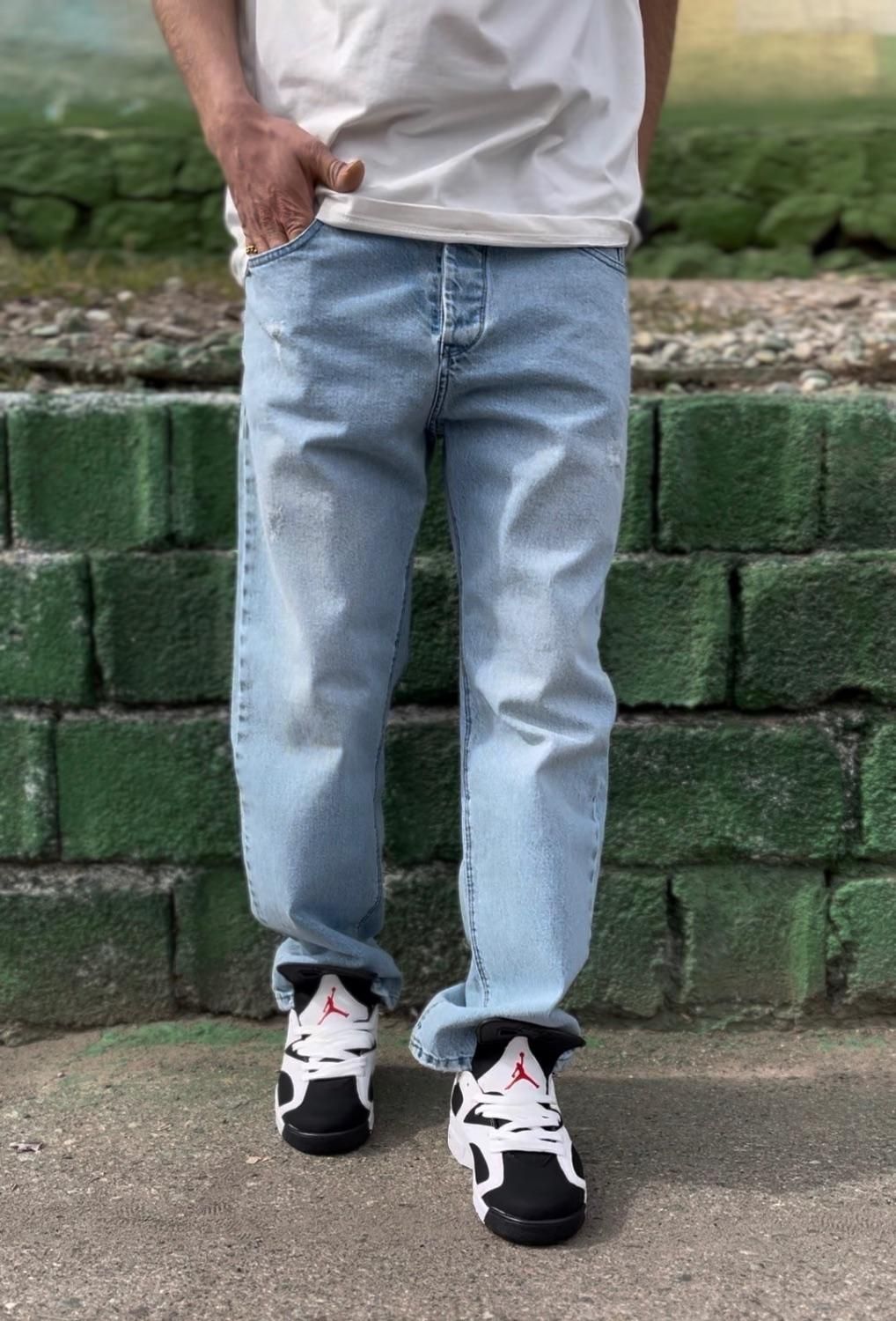 شلوار بگ آبی روشن ( بوتیک ترافیک )|لباس|قم, شاه ابراهیم|دیوار