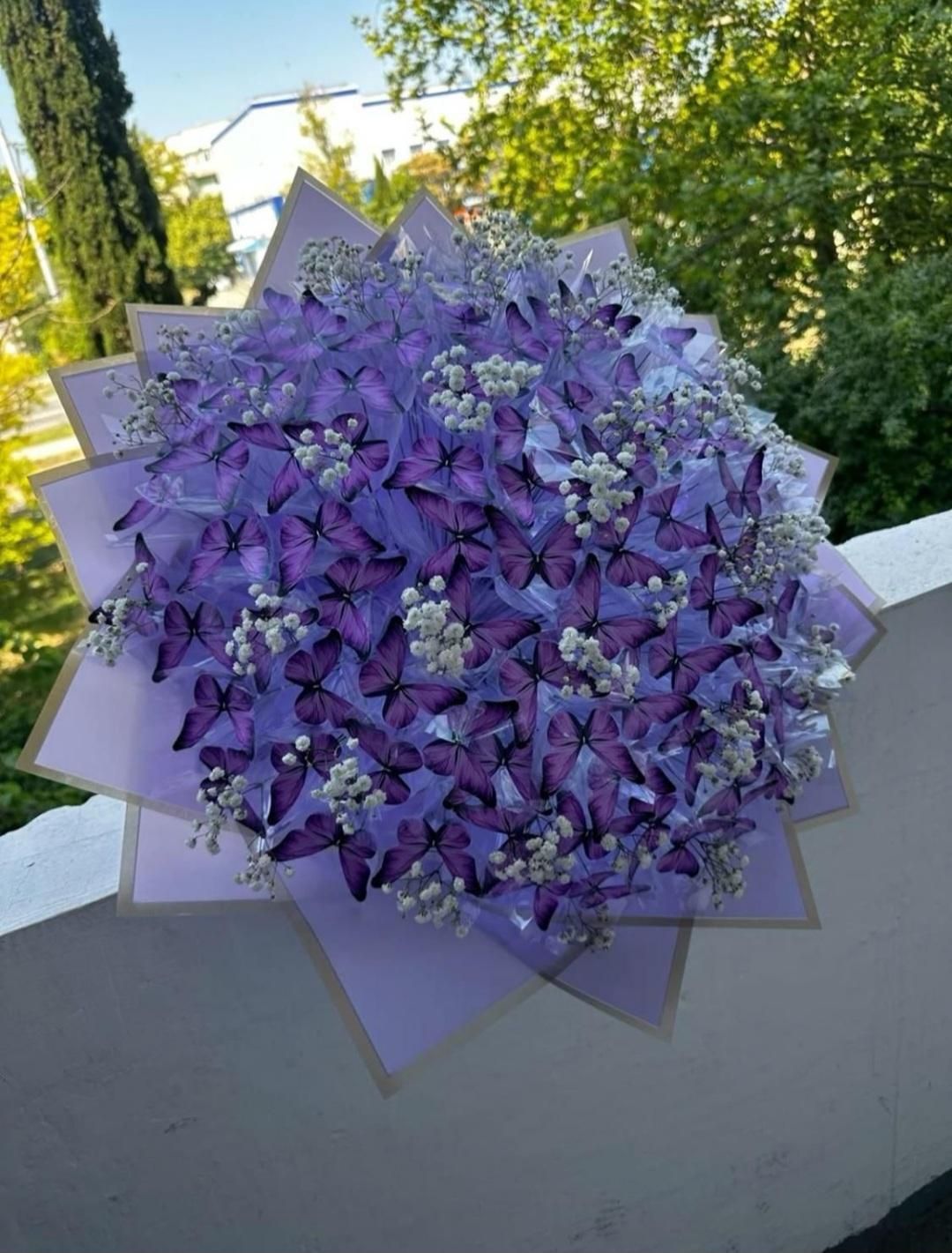 دسته گل روبانی و پروانه ای در هر رنگ|گل مصنوعی|اردبیل, |دیوار