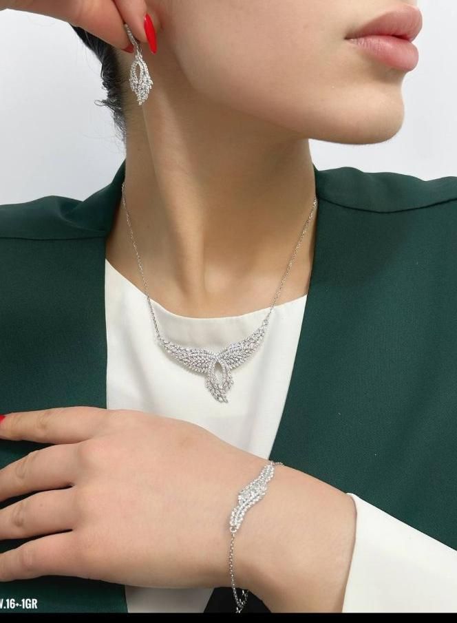 سرویس نقره زنجیری مشابه طلا آبکاری روکش طلا حمیدی|بدلیجات|تبریز, |دیوار