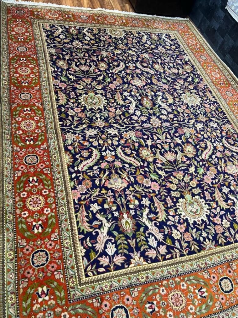 یک تخته قالی ۸ متری تبریز طرح طبا طبایی رنگ‌گیاهی|فرش|تهران, بازار|دیوار