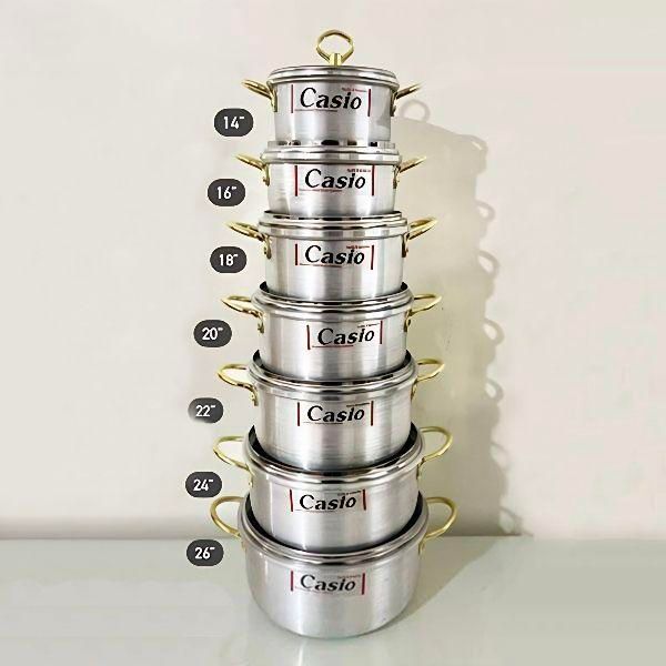 قابلمه کاسیو مدل دسته طلایی y498 طرح دسته فلزی چدن|ظروف پختوپز|یزد, |دیوار