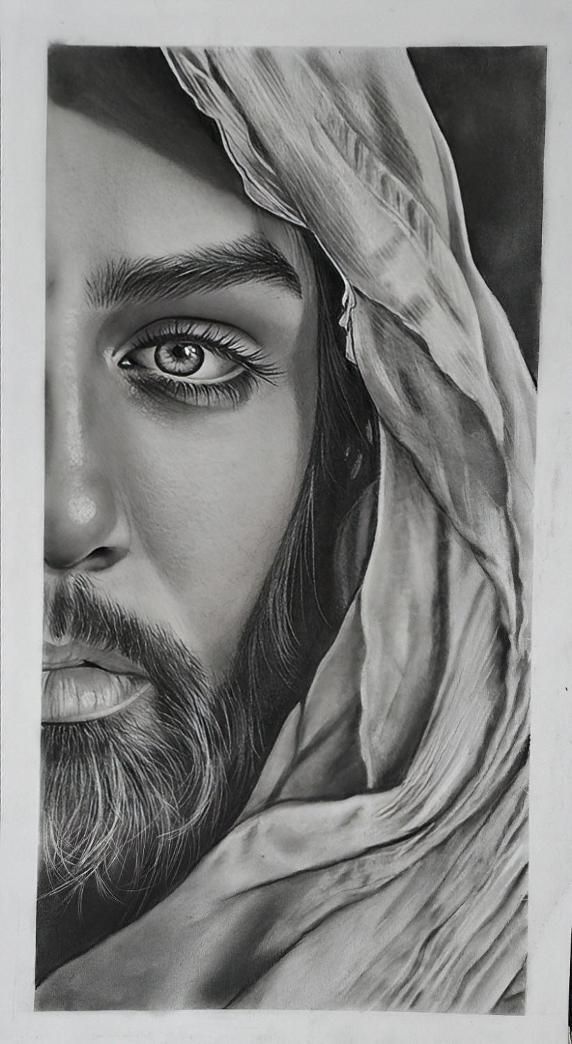 تابلو نقاشی سیاه قلم|تابلو، نقاشی، عکس|قم, باجک یک|دیوار