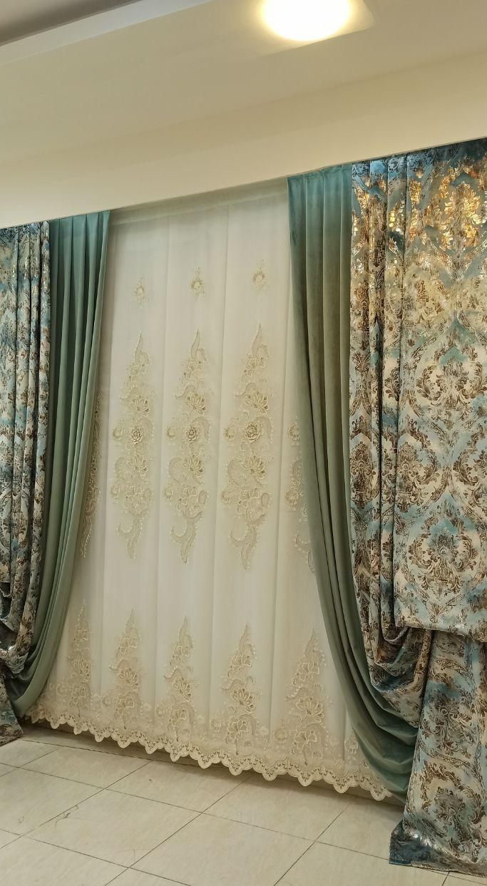 پرده توری دکوری پرده پانچی اقساط بلندمدت بدون بهره|پرده، رانر، رومیزی|تبریز, |دیوار